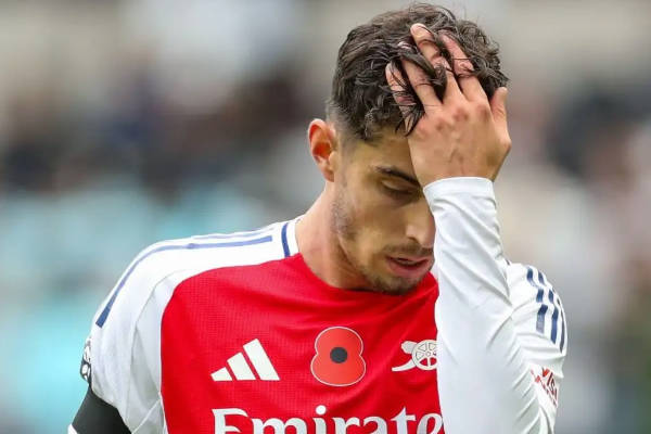 阿森納球星凱·哈弗茨頭部受傷，阿爾特塔更新傷情