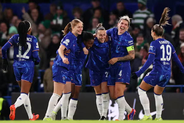 切爾西女足3-0大勝凱爾特人，鎖定女子冠軍聯(lián)賽四分之一決賽席位
